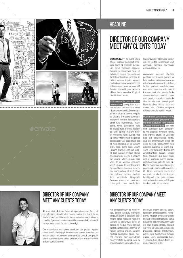 A3 Newspaper Template by spidergraph GraphicRiver